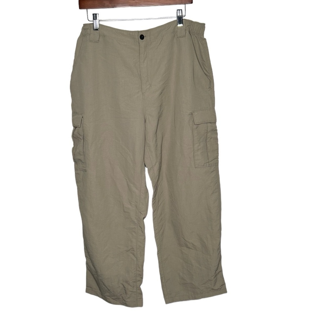 The North Face Women’s Hiking Pants Size XL Tan Green Hemmed Nylon